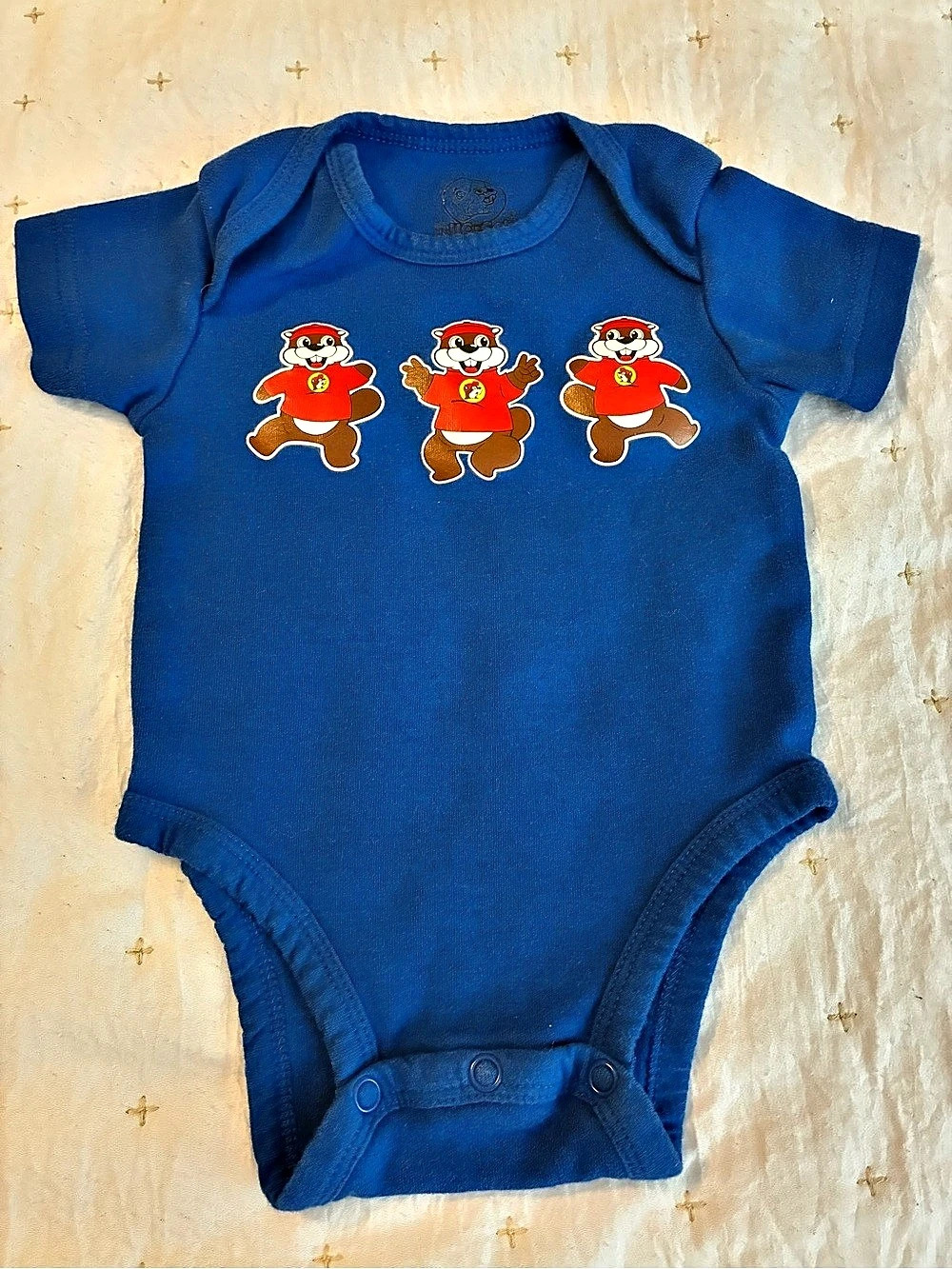 Buc Ees Baby onesie Royal Blue Baby 6M